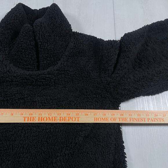 Lululemon Women's M/L Warmth Restore Long Pullover Black Sherpa Fuzzy Winter - Picture 15 of 15